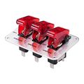 Jianfa Toggle Switch Dc 12v Metal Wire Drawing Face Plate Car With Led Indicator For Racing Sport Competitive Red 