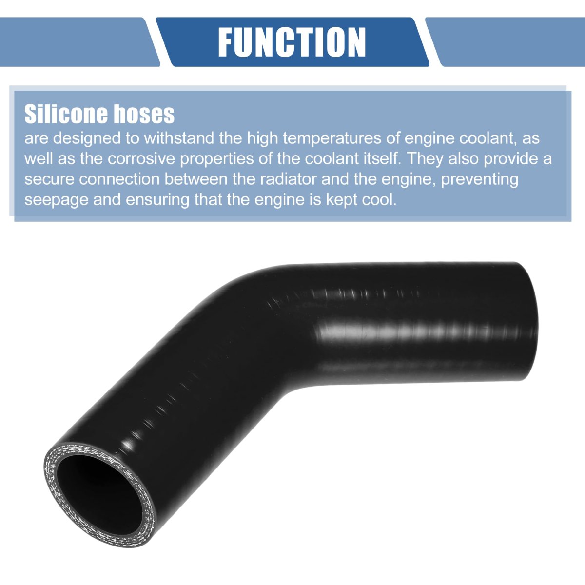 1 Pcs 32mm 26 Id 90mm 3 54 Length 45 Degrees Black Car Silicone Hose Coolant Universal