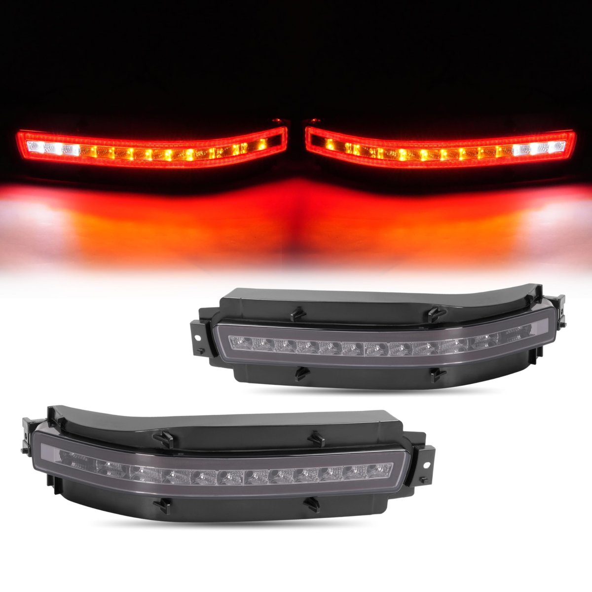 Hecasa Rear Turn Signal Light 4-in1 W Sequential Led For 2003-2009 Nissan 350z Z33 Brake Lamp Smoke Lens Replacement Ni2801158