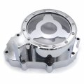 Httmt- Chrome Cnc See Through Clear Left Engine Stator Cover Compatible With Hond Cbr600 F4 F4i All Year 86-12 P N Mt053a-bk