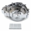 Httmt- Chrome Cnc See Through Clear Left Engine Stator Cover Compatible With Hond Cbr600 F4 F4i All Year 86-12 P N Mt053a-bk