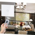 New Lon0167 Way 1 Gang Glass Panel Wall Light Smart Touch Switch Remote Controller White 1-fach-1-gang-glasscheibe