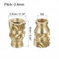 Uxcell Knurled Insert Nuts 120pcs M4 X 8mm L 6mm Od 3d Printing Brass Female Threadeds Heat Set Insert Embedment Nut