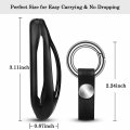 Qbuc For Tesla Key Fob Cover With Keychain Model X Keyless Protection Case Smart Remote Accessories Black