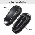Qbuc For Tesla Key Fob Cover With Keychain Model X Keyless Protection Case Smart Remote Accessories Black