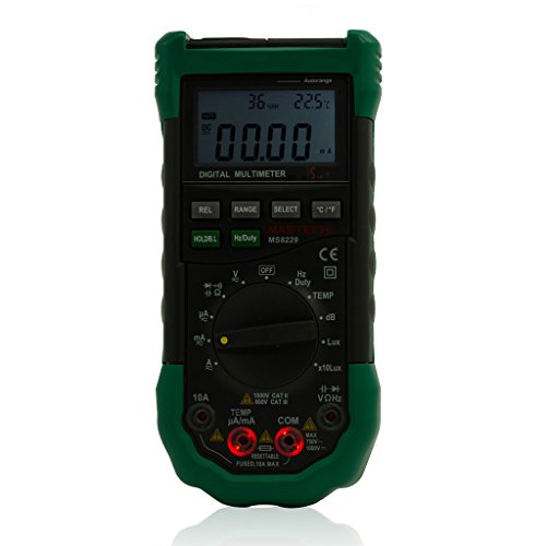 Mastech Ms8229 Auto Range Multimeter Temperature Humidity Light Lux Sound Level Meter Tester 5 In 1 With Back