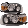 Headlightsdepot Headlights Set For 05-07 Ford Escape And Hybrid Pair Halogen Headlamps 