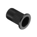 M6 Rivet Nuts Carbon Steel Knurled Flat Head Threaded Insert Nut Black 60pcs 