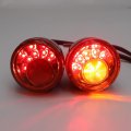 Httmt- Rear Amber Led Running Brake Turn Signal Glossy Black Indicator Light Compatible With H-d Xl 883 1200 92-17 P N