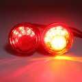 Httmt- Rear Amber Led Running Brake Turn Signal Glossy Black Indicator Light Compatible With H-d Xl 883 1200 92-17 P N