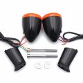 Httmt- Rear Amber Led Running Brake Turn Signal Glossy Black Indicator Light Compatible With H-d Xl 883 1200 92-17 P N