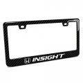 Honda Insight Black Real 3k Carbon Fiber Finish Abs Plastic License Plate Frame
