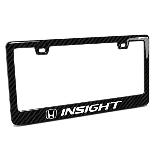 Honda Insight Black Real 3k Carbon Fiber Finish Abs Plastic License Plate Frame
