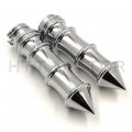 Httmt Trhb110-1 Motorcycle Chrome Skeleton Spike 1 25mm Hand Grips Compatible With Shadow 750 Spirit Aero Ace Harley Davidson