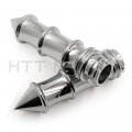 Httmt Trhb110-1 Motorcycle Chrome Skeleton Spike 1 25mm Hand Grips Compatible With Shadow 750 Spirit Aero Ace Harley Davidson