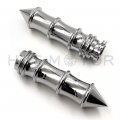 Httmt Trhb110-1 Motorcycle Chrome Skeleton Spike 1 25mm Hand Grips Compatible With Shadow 750 Spirit Aero Ace Harley Davidson