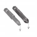Uxcell 1 4-inch Hex Shank Magnetic 2 Pozi Screwdriver Bit 50mm Length S2 Bits 2pcs
