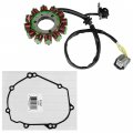 Caltric Stator And Gasket Compatible With Kawasaki Kx450f 2016 2017 2018 Generator Cover
