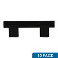 10 Pack Rok Hardware 3 Center Matte Black Kitchen Cabinet Drawer Door Handle Pull 4-1 4 Length 