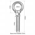Uxcell M12 X 100 Expansion Eyebolt Eye Nut Screw With Ring 304 Stainless Steel Raw Bolts 2 Pcs