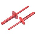 60pcs 3 16 X1 Aluminum Large Head Tri Grip Rivets Flange For Diy Sheet Metal Automotive Repairs Furniture Marine Boat Red 