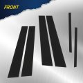 G-plus Car Door Window Pillar Posts Molding Trim Compatible With 11-14 Dodge Charge Chrome Set Mirror Cover Black 6pcs