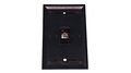 Riteav Coax Cable Tv Wall Plate 1 Gang Flat Black 