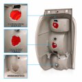 Amerilite Chrome Replacement Brake Tail Lights Set For 1998-2001 Ford Explorer Passenger And Driver Side