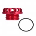 X Autohaux Red Aluminum Alloy Car Gas Oil Filler Plug Cover Fuel Tank Caps For Subaru Ascent 2019-2021ester 1998-2021 For Brz