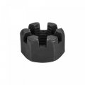 Uxcell M27x2mm Hexagon Slotted Nut Grade 4 8 Carbon Steel Hex Castle Nuts Black 2pcs