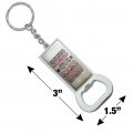 Graphics More Work It Out Train Pain Motivational Inspirational Keychain Rectangle Chrome Plated Metal Bottle Cap Opener