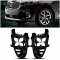 Pair Fog Light For 2019-2020 Kia Sorento Led Lamp Daytime Running Front Bumper 4 Eyes Drl Driver Side Passenger Clear Lens 