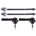 4-piece Inner Tie Rod End Outer Fit 2001-2007 For Chrysler Town Country 2001-2003 Voyager Dodge Caravan Grand 