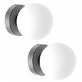 Aoceley Wall Sconces Set Of Two Matte Black Light Fixtures Modern Globe For Bedroom Living Room Bathroom Hallway Stair Exclude 