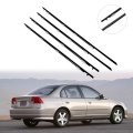 4pcs Window Molding Trim For 2001 2002 2003 2004 2005 Honda Civic 4 Door Black Weatherstrip Seal 72410 S5a 72450 72910 003
