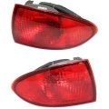 Rear Tail Light Assemblies Pair For 2000 2002 Chevy Cavalier Driver And Passenger Side Gm2800139 Gm2801139 Halogen Red Lens 