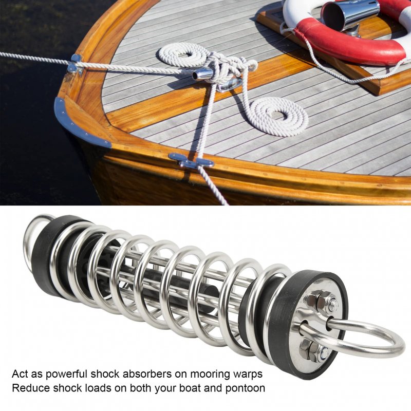 Mooring Spring Stainless Steel Marine Anchor Dock Line Replacement For Boat Yacht 11mm