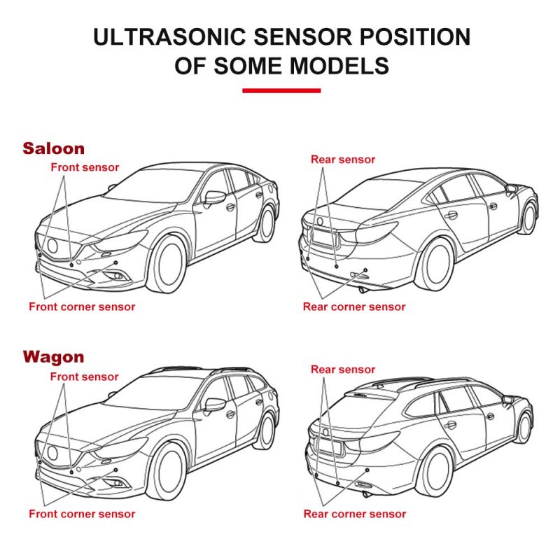 6pcs Parking Assist Sensors 52050134 For Cadillac Escalade Cts Xts Ct6 Xt5 Gmc Sierra 1500 2500 3500 Yukon Xl Buick Encore