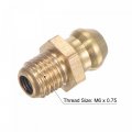 Uxcell Brass Straight Grease Fitting M6 X 0 75mm Thread Hydraulic Accessories 5pcs