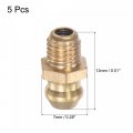 Uxcell Brass Straight Grease Fitting M6 X 0 75mm Thread Hydraulic Accessories 5pcs