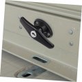 Uonlytech Handle Lock Key Door Camper Topper Barn Garage Kit Long Shaft Black Handles Rekey Kits Hardware With Roof Cover Zinc