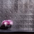 Fasa De Traditional Style Pattern 4 Decorative Vinyl 18in X 24in Backsplash Panel In Galvanized Steel 5 Pack 