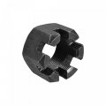 Uxcell M27x1 5mm Hexagon Slotted Nut Grade 4 8 Carbon Steel Hex Castle Nuts Black