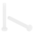 100pcs M3x25mm Threaded Nylon Phillips Cross Pan Head Machine Screws Bolts White 