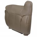 Secosautoparts Driver Side Bottom And Top Lean Back Replacement Leather Seat Covers Med Tan Compatible With Chevy Silverado
