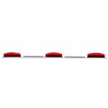 Ocpty Universal Side Marker Light 1pcs 3-lights 16 Red Identification Id Bar Trailer Stop Turn Tail Fit For Boats Van Truck