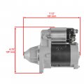 Caltric Starter Motor Compatible With Kawasaki 21163-2077 12 Volt Ccw 9 Tooth Drive