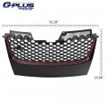 G-plus Honeycomb Style Front Bumper Upper Grill Compatible With Volkswagen Vw Gti Gli Jetta Mk5 2006 2007 2008 2009