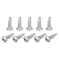 8 5 In Self Drilling Screws 120pcs 410 Stainless Steel Phillips Pan Head Tapping For Wood And Plastic 