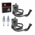Moto1988 Ignition Coil Pack R L Spark Plug Cap For Yamaha V Star 1100 Xvs1100 1999 2000 2001 2002 2003 2004 2005 2006 2007 2008